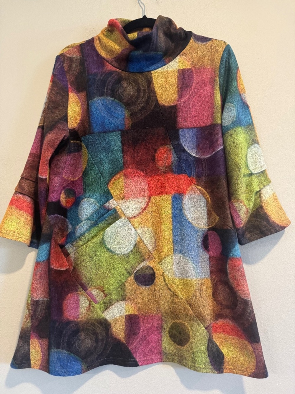 Damee Tunic Top Artsy Art to Wear Boho M